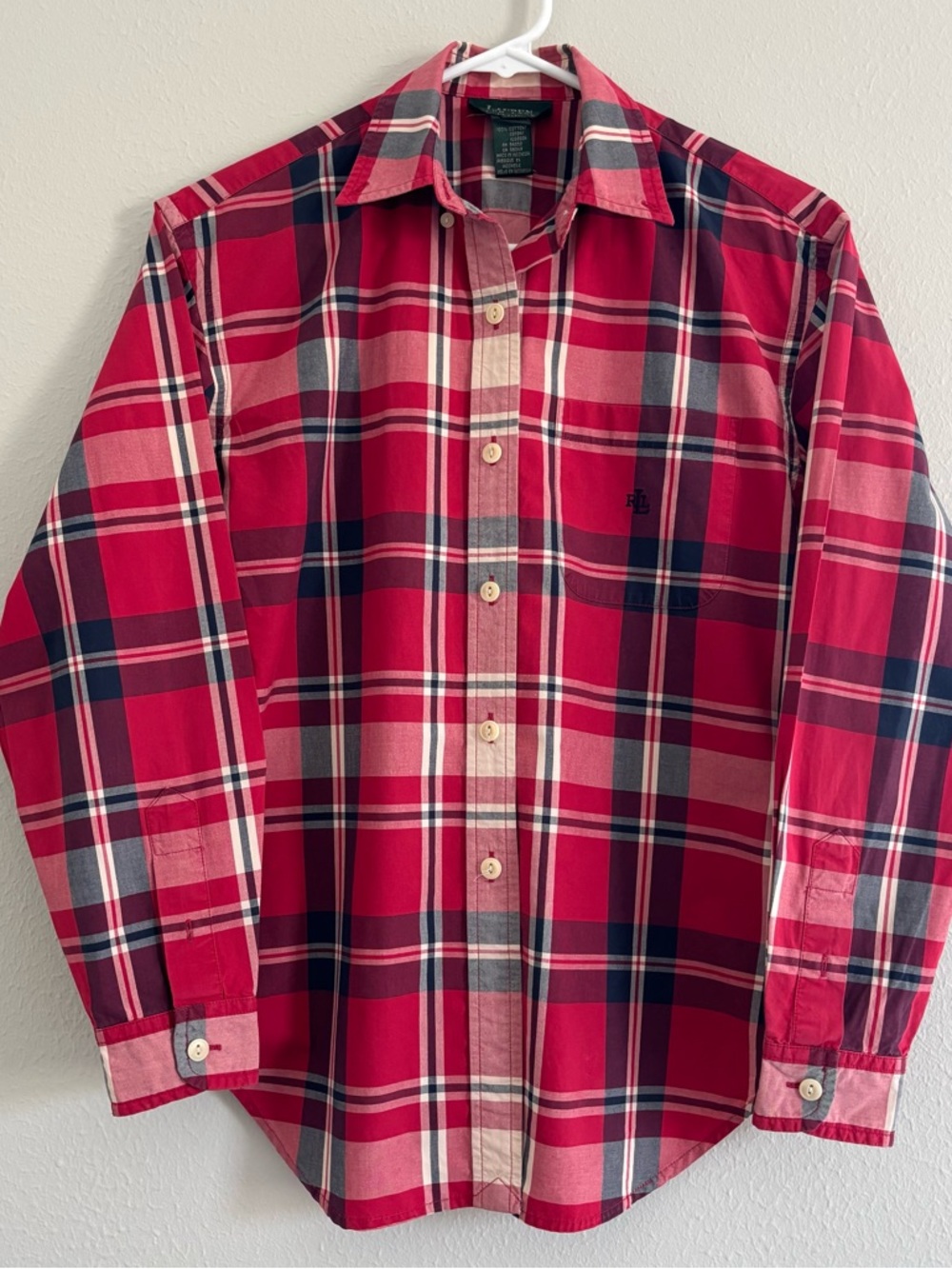 Lauren Ralph Lauren Plaid Long-Sleeve Button-Down Shirt